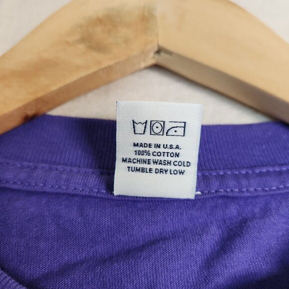 Sporty & Rich Purple “Hotel and Spa” Crest Logo 100% Cotton Tee  | Size S - Picture 5 of 11